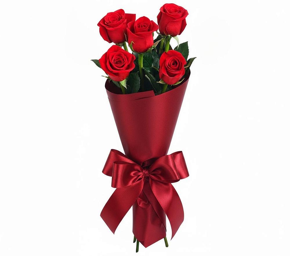 Букет 5 Красных роз Эдлесс Лав в Усть-Калманке