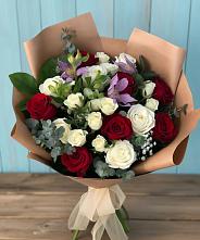 Букет цветов из:  Розы и Альстромерии #REPLACE_PRED# Усть-Калманке
