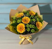 Букет цветов из:  Герберы и Хризантемы #REPLACE_PRED# Усть-Калманке