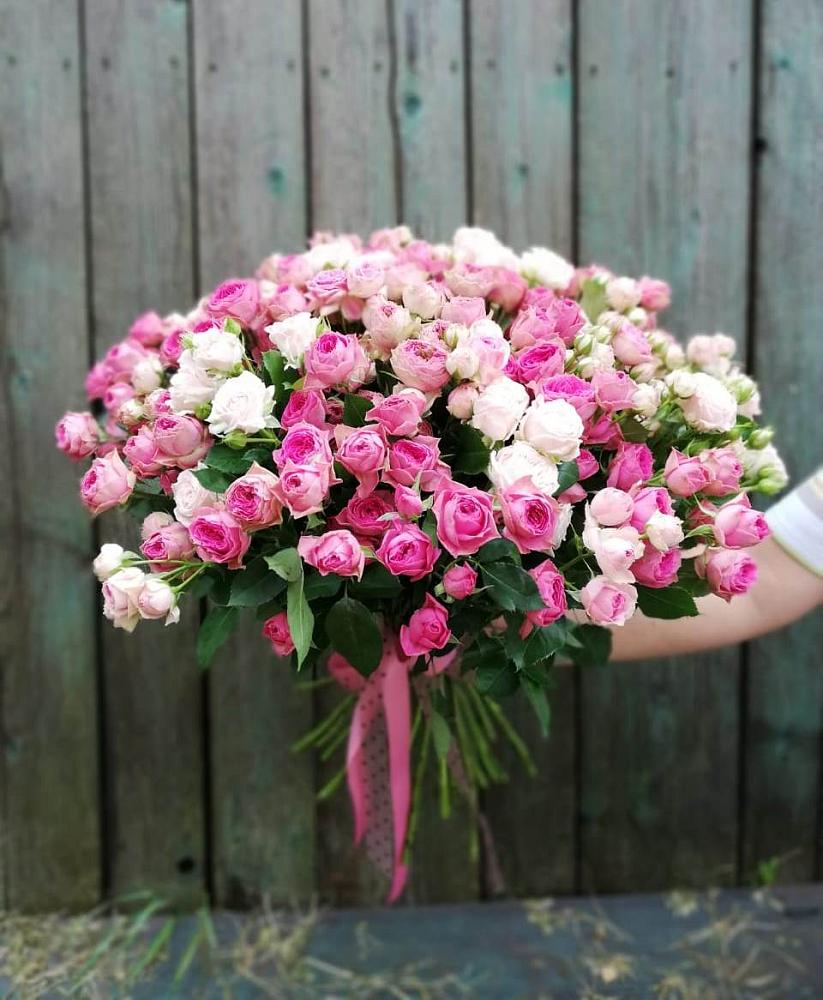 Букет Розовые кустовые розы Натали и Лав Лидия в Усть-Калманке