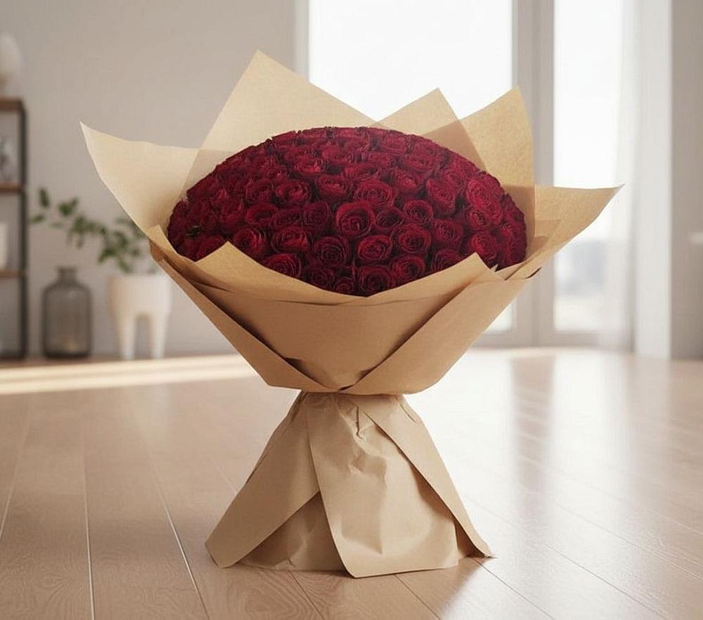 Букет 101 Красная роза в Усть-Калманке