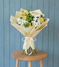 Букет цветов из:  Хризантемы и Розы #REPLACE_PRED# Усть-Калманке