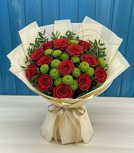 Букет цветов из:  Розы и Хризантемы в Усть-Калманке