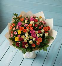 Букет Микс из разноцветных кустовых роз #REPLACE_PRED# Усть-Калманке